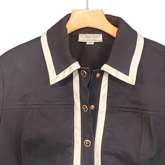 St John Sport Twill Collared Jacket - Picture 2 of 13